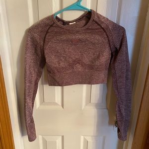 Gymshark crop top. Burgundy.